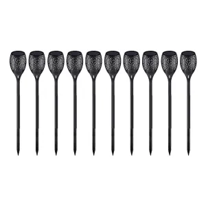 10 Pack Solar Torch Lights 96 LED Flickering Lighting Dancing Flame Garden Lamp