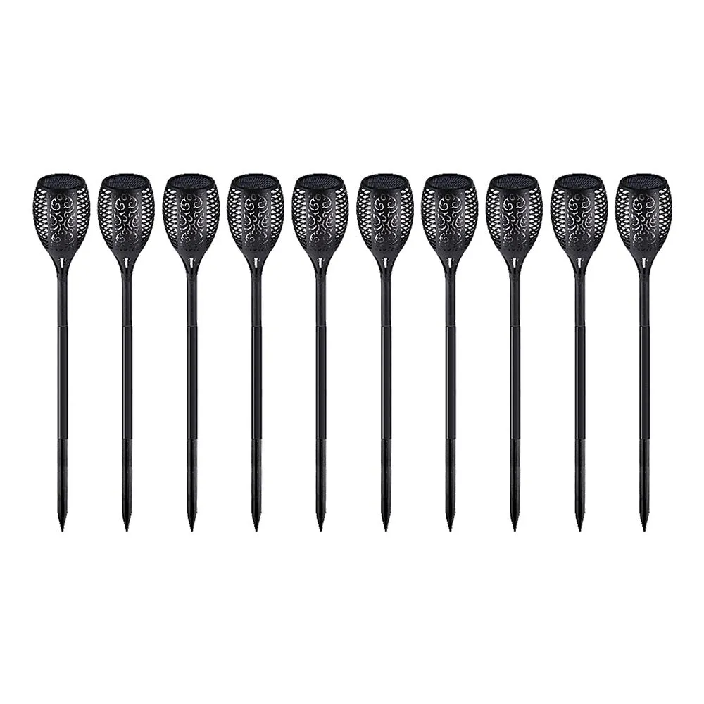 10 Pack Solar Torch Lights 96 LED Flickering Lighting Dancing Flame Garden Lamp