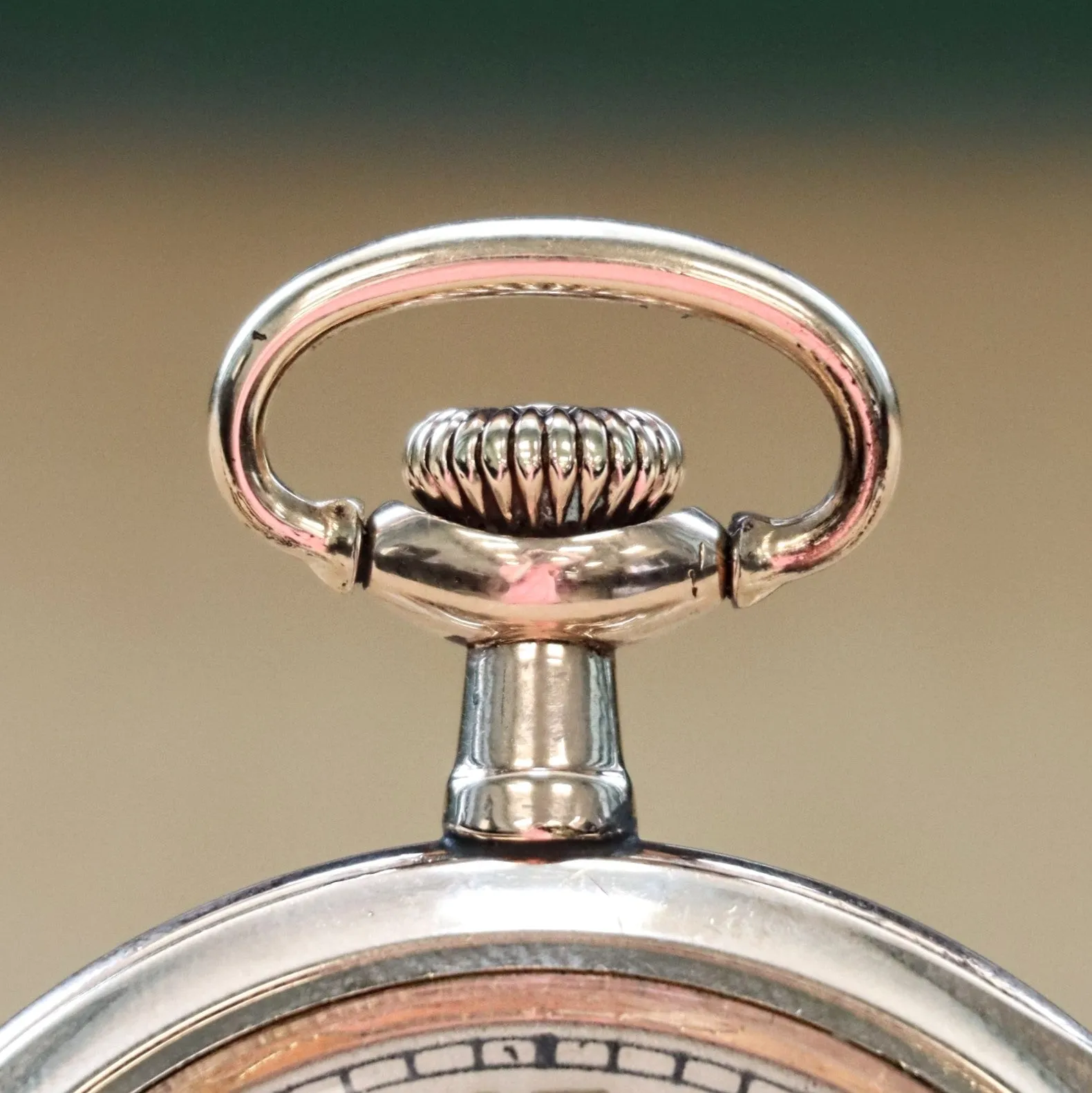 1915 ELGIN Dress Pocket Watch Openface 12s 17 Jewels Grade 345 Decorative Dial Yellow G.F. Case