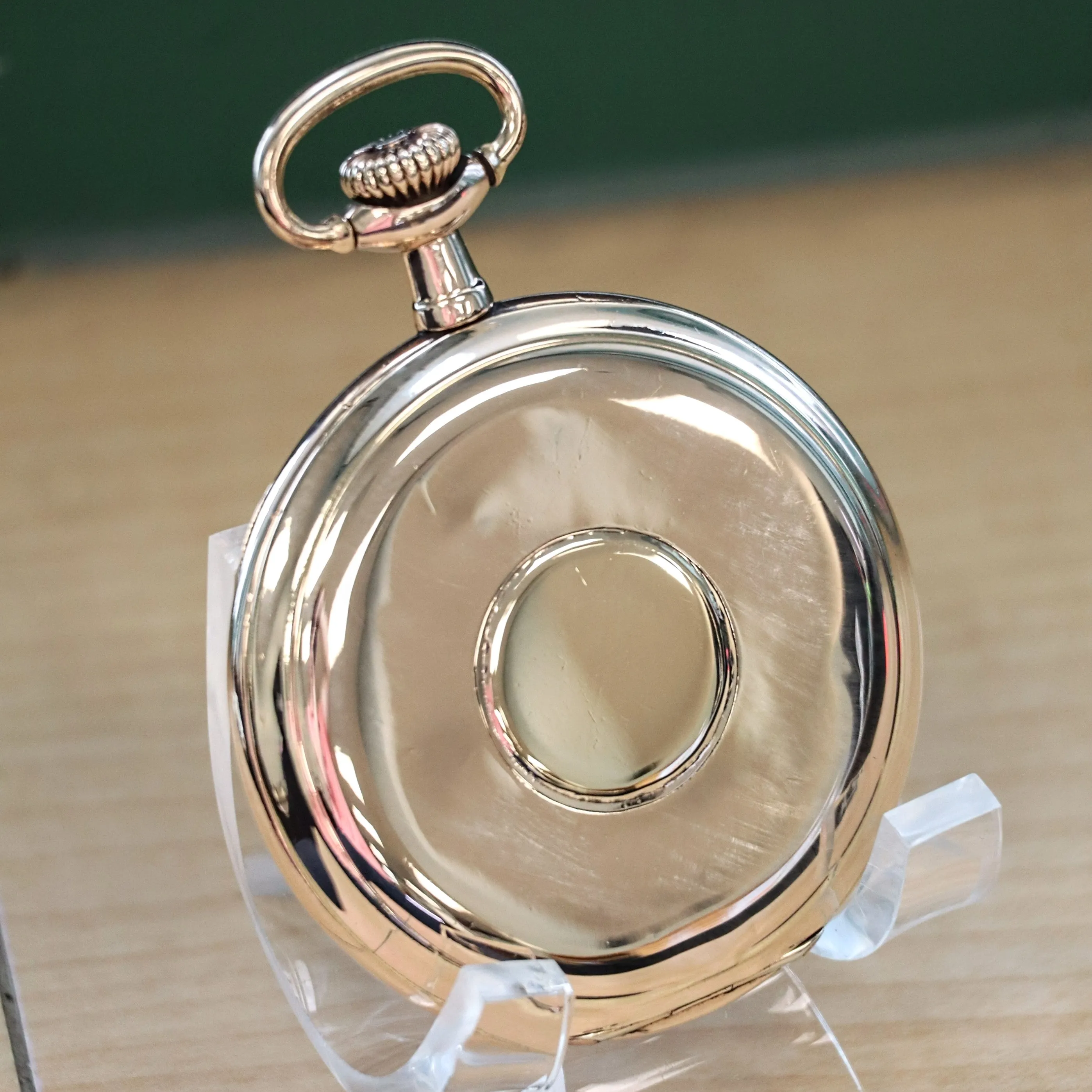 1915 ELGIN Dress Pocket Watch Openface 12s 17 Jewels Grade 345 Decorative Dial Yellow G.F. Case