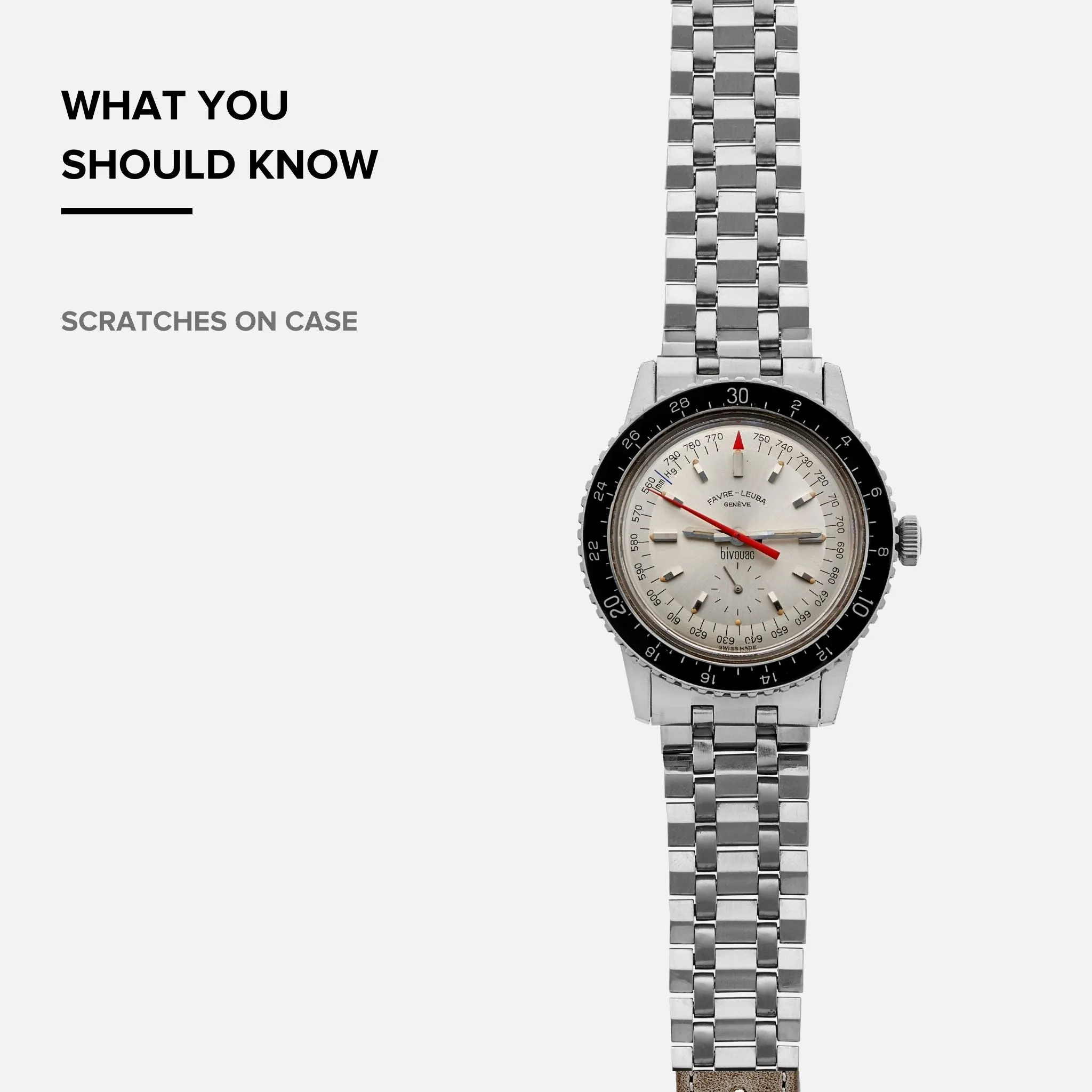 1960s Favre-Leuba Bivouac Ref. 53213 On Bracelet