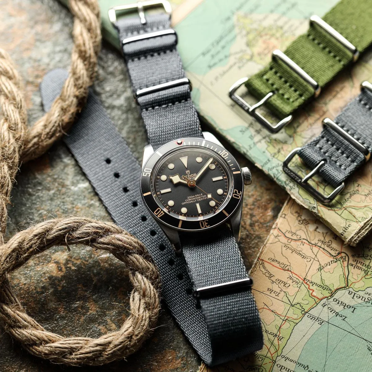 1973 British Military Watch Strap: APEX - Titanium Grey