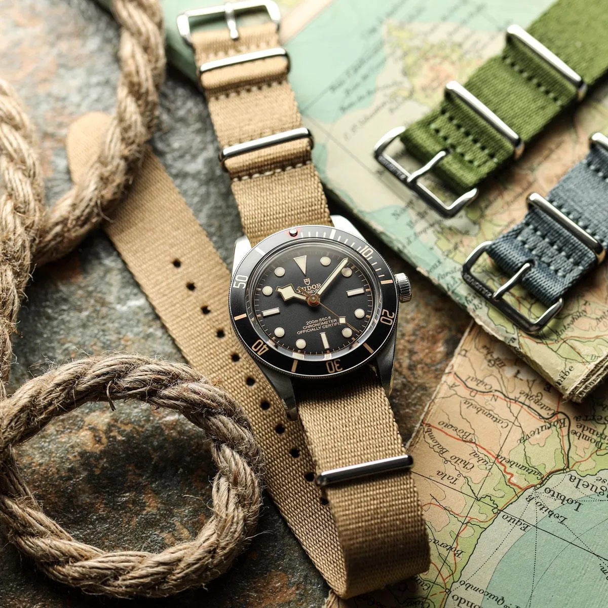 1973 British Military Watch Strap: APEX - Titanium Grey