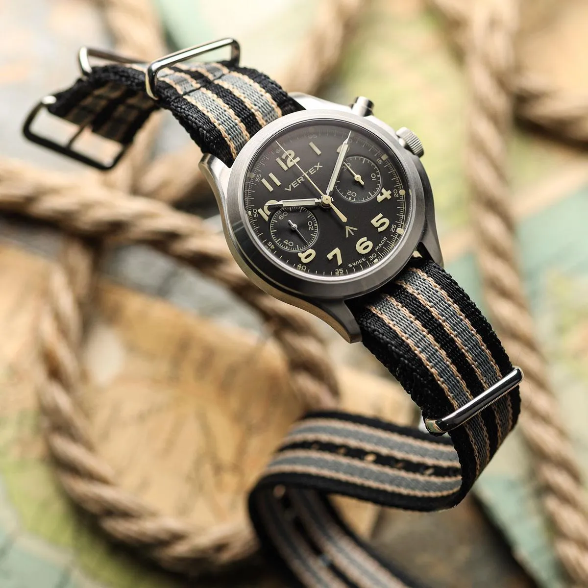 1973 British Military Watch Strap: APEX - Titanium Grey