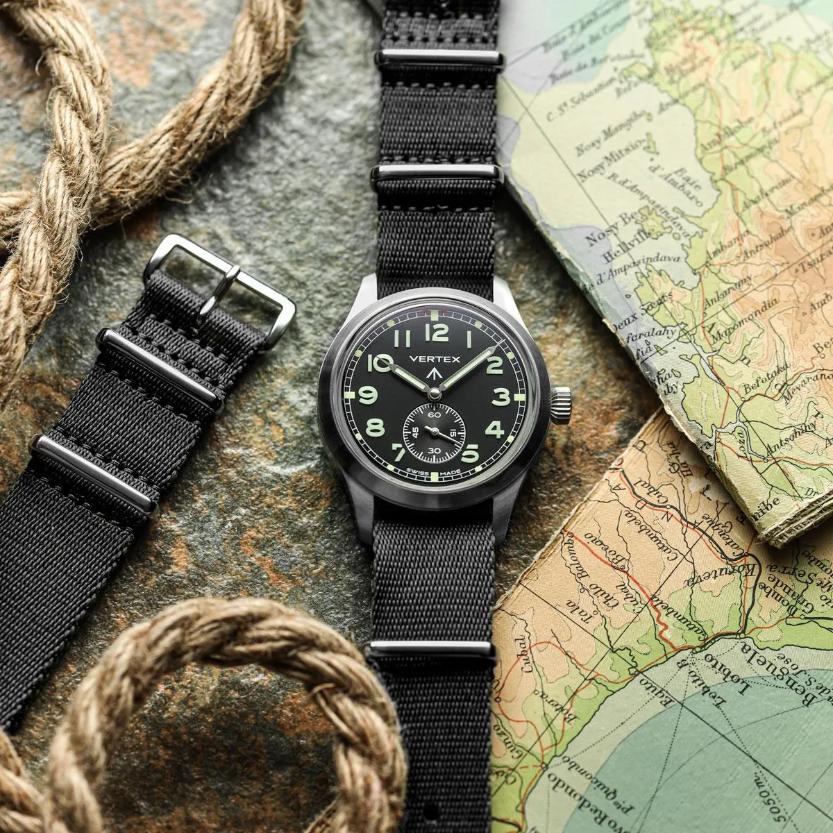 1973 British Military Watch Strap: APEX - Titanium Grey