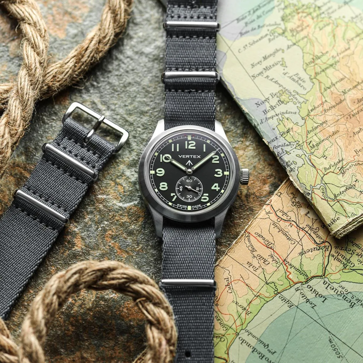 1973 British Military Watch Strap: APEX - Titanium Grey