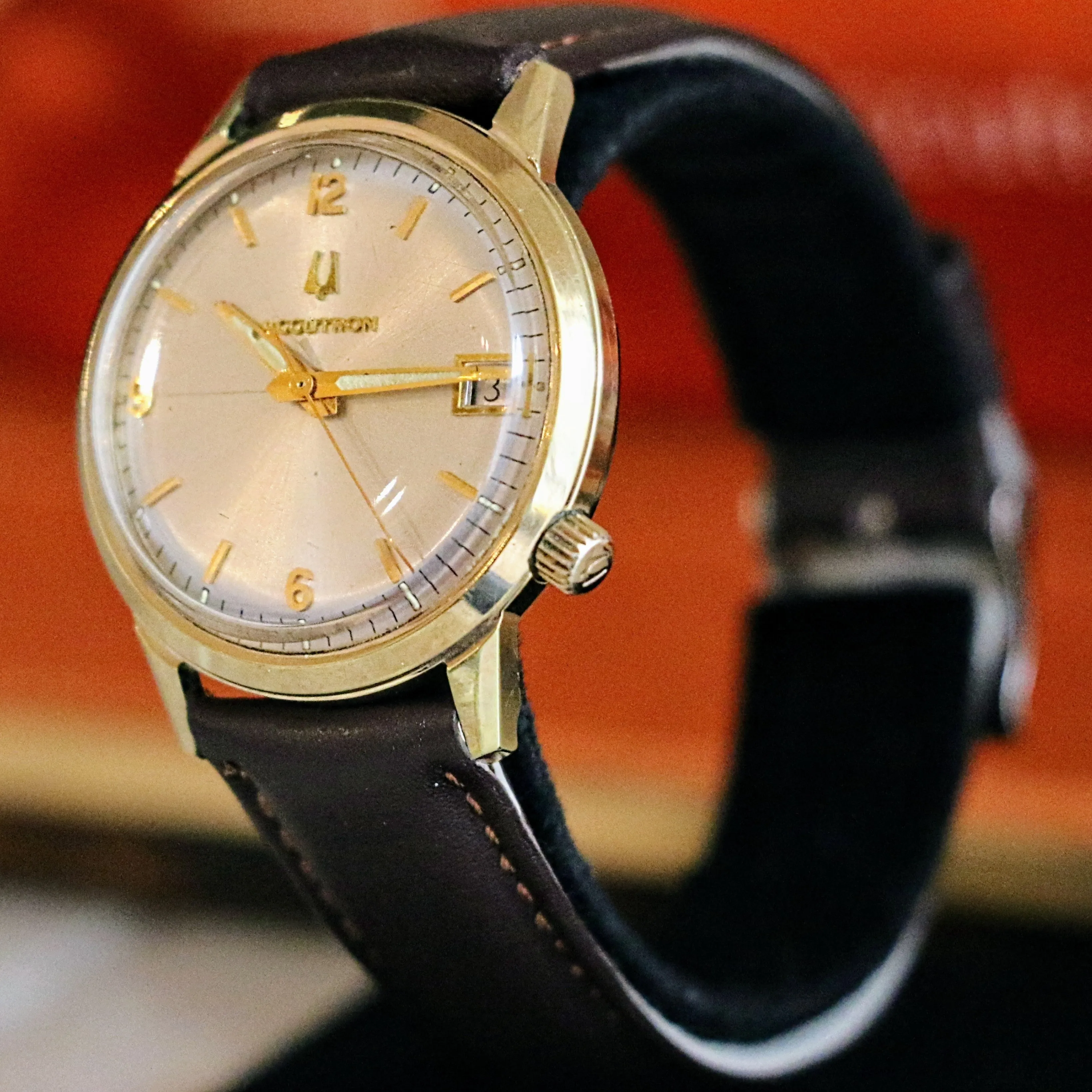 1976 BULOVA Accutron Calendar Watch Tunning Fork 2192.10 Wristwatch