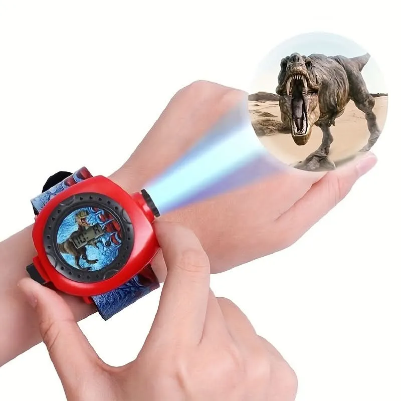 24-Image Cartoon Projector Watch – Digital Wrist Watch with Flashlight