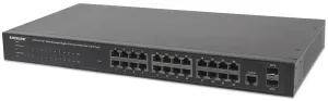 24 Port POE Web Smart Gigabit Switch   2 SFP