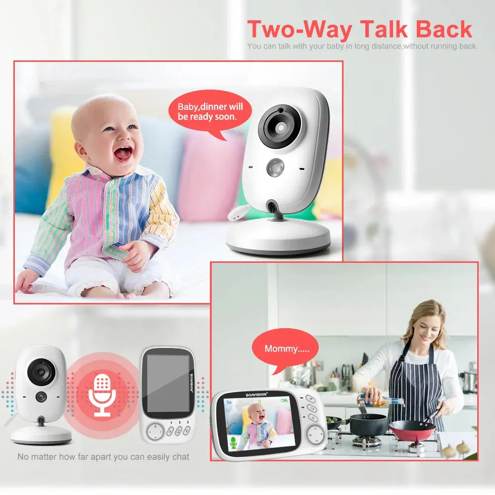 2.4G Wireless With 3.2 Inches LCD 2 Way Audio Talk Night Vision Surveillance Security Camera