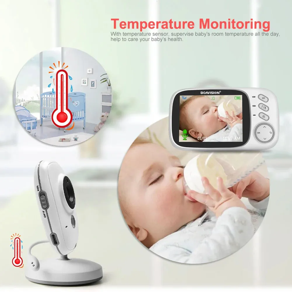 2.4G Wireless With 3.2 Inches LCD 2 Way Audio Talk Night Vision Surveillance Security Camera