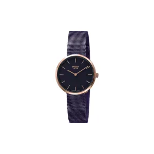 3279-06 - Ladies Rose Gold / Black Mesh Watch