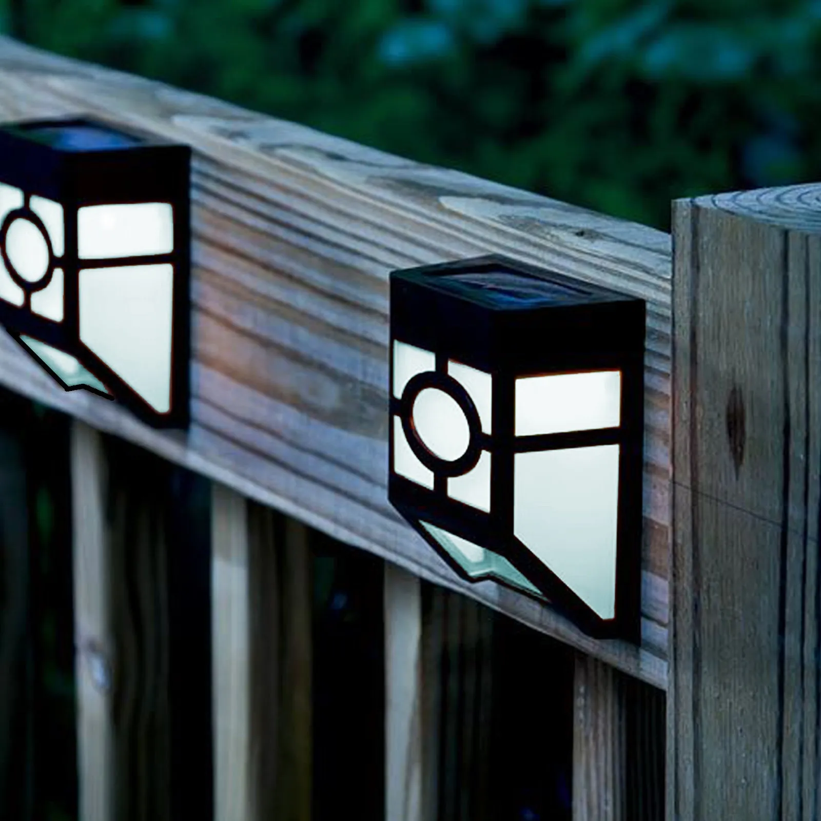 4 x Fence Lights Solar Powered LED | Waterproof | Outdoor | Garden | Patio | Wall | Pathway