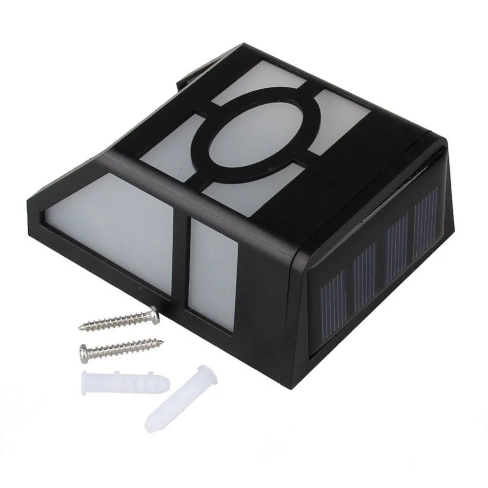 4 x Fence Lights Solar Powered LED | Waterproof | Outdoor | Garden | Patio | Wall | Pathway