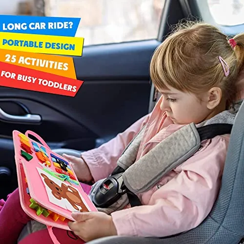 Activity Board, 3 Layers Busy Board Toy Learning Toy Sensory Toy Baby, Baby Motor Activity Toy Motor Board