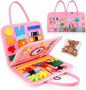 Activity Board, 3 Layers Busy Board Toy Learning Toy Sensory Toy Baby, Baby Motor Activity Toy Motor Board
