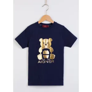 Aigner Kids Boy's Navy T-Shirt