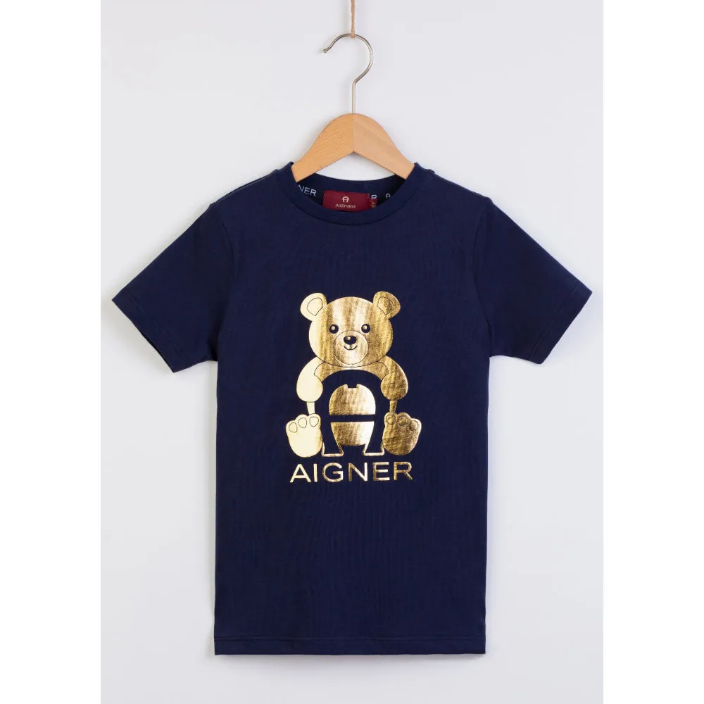 Aigner Kids Boy's Navy T-Shirt