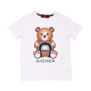 Aigner Kids Boy's White T-Shirt