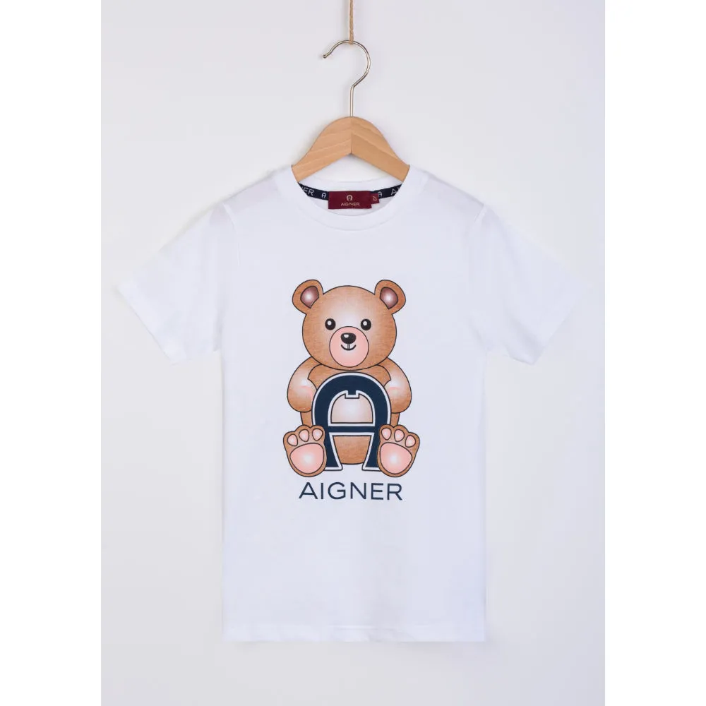 Aigner Kids Boy's White T-Shirt