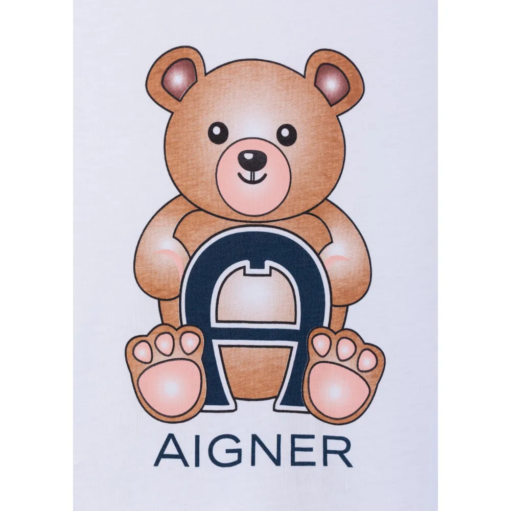 Aigner Kids Boy's White T-Shirt