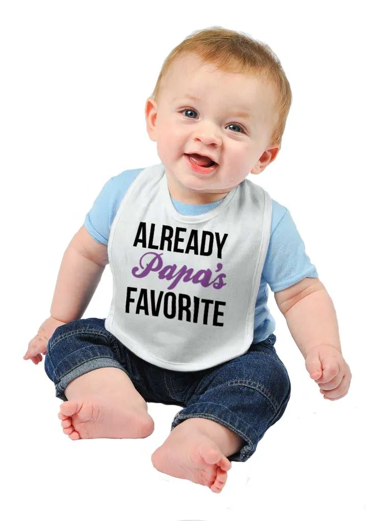 Already Papa's Favorite Infant Baby Bib