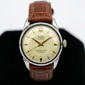 ALSTA Automatic Watch 17 Jewels Cal. HM 1560 Swiss Vintage Wristwatch