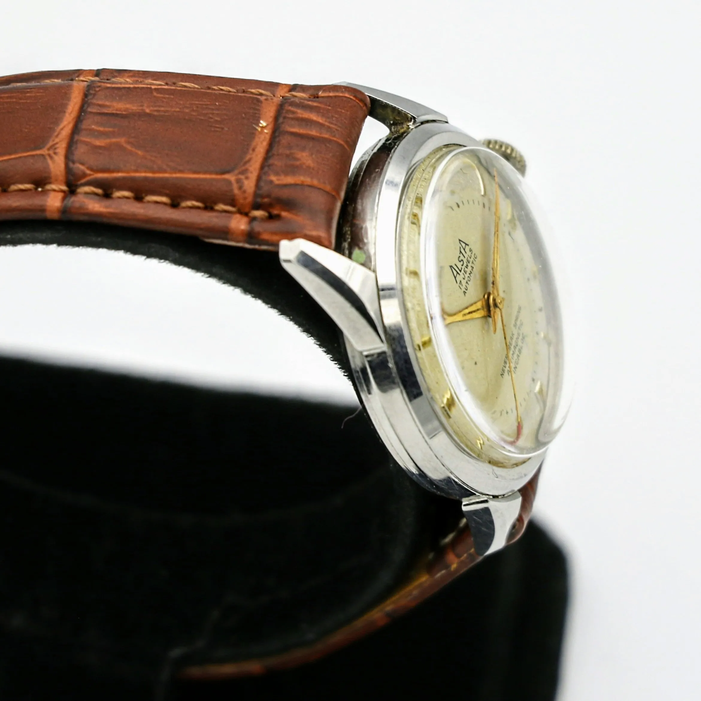 ALSTA Automatic Watch 17 Jewels Cal. HM 1560 Swiss Vintage Wristwatch