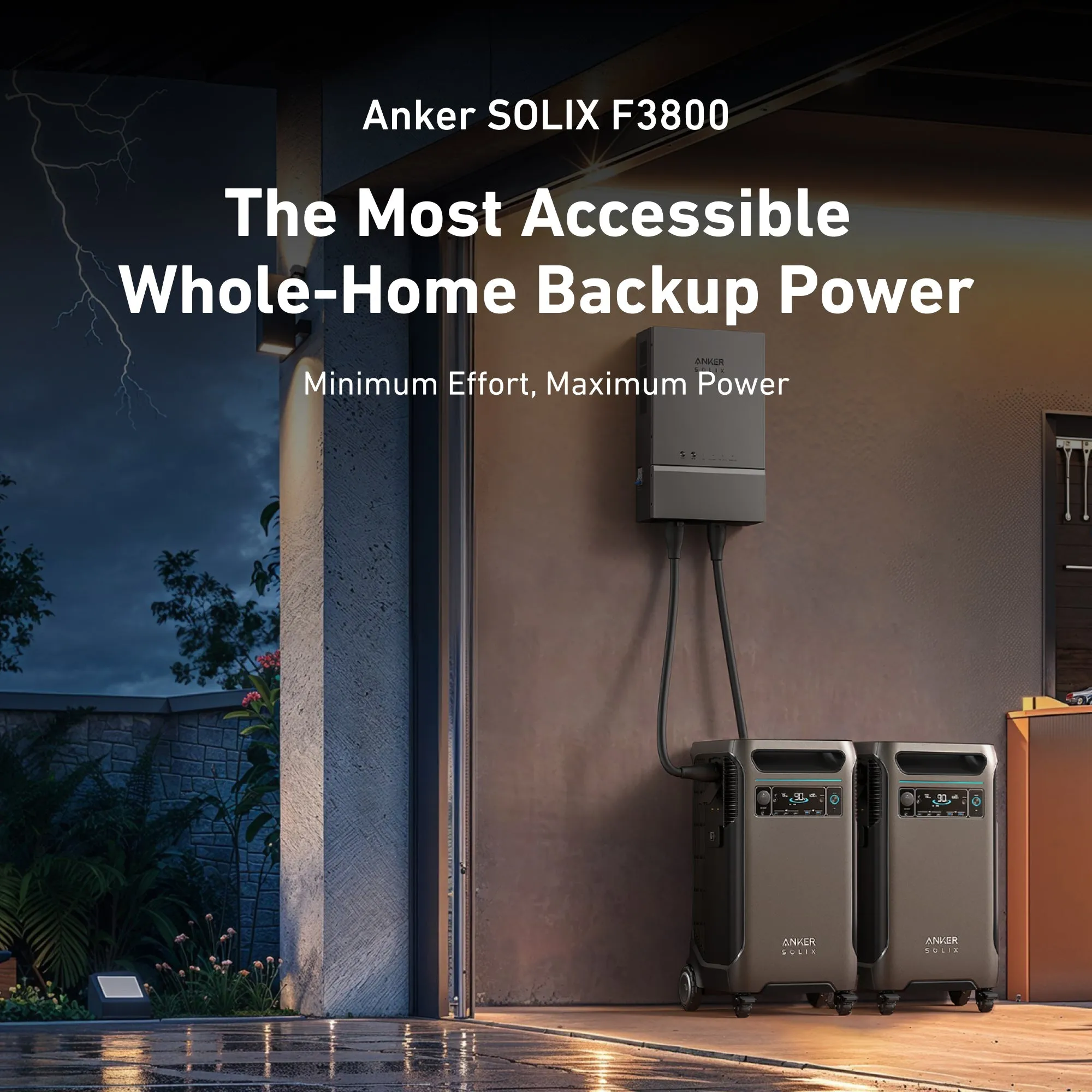 Anker SOLIX F3800 Smart Whole-Home Backup Power Kit with EverFrost 50 Cooler