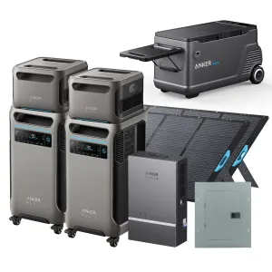 Anker SOLIX F3800 Smart Whole-Home Backup Power Kit with EverFrost 50 Cooler