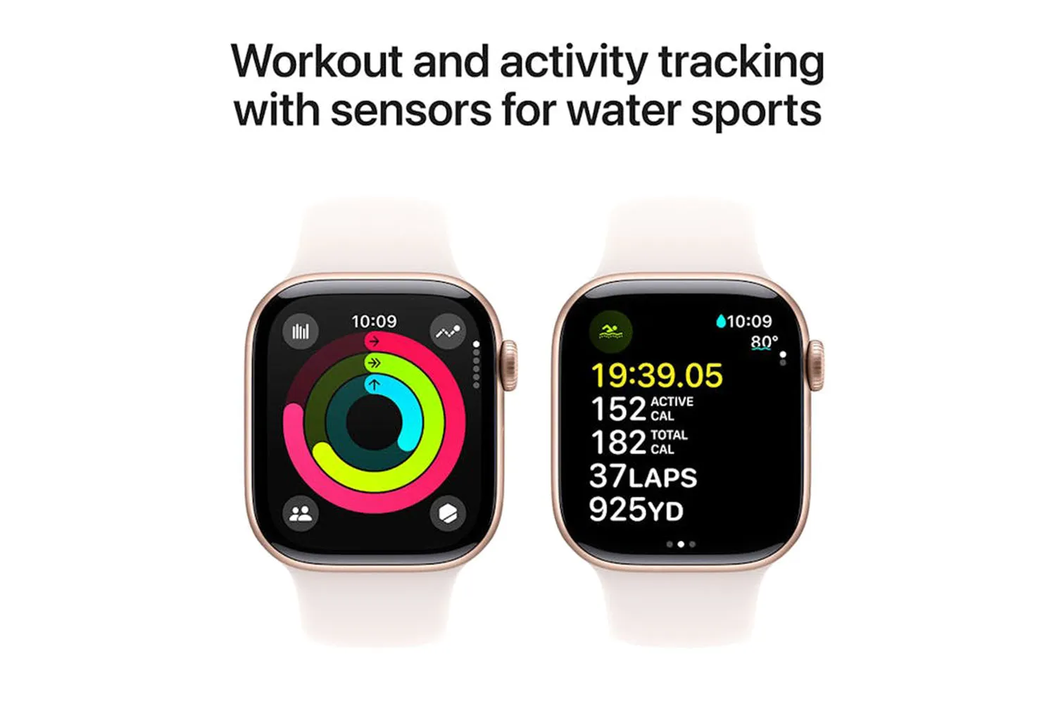 Apple Watch Series 10 | 42mm | Rose Gold Aluminium Case Light Blush Sport Band M/L