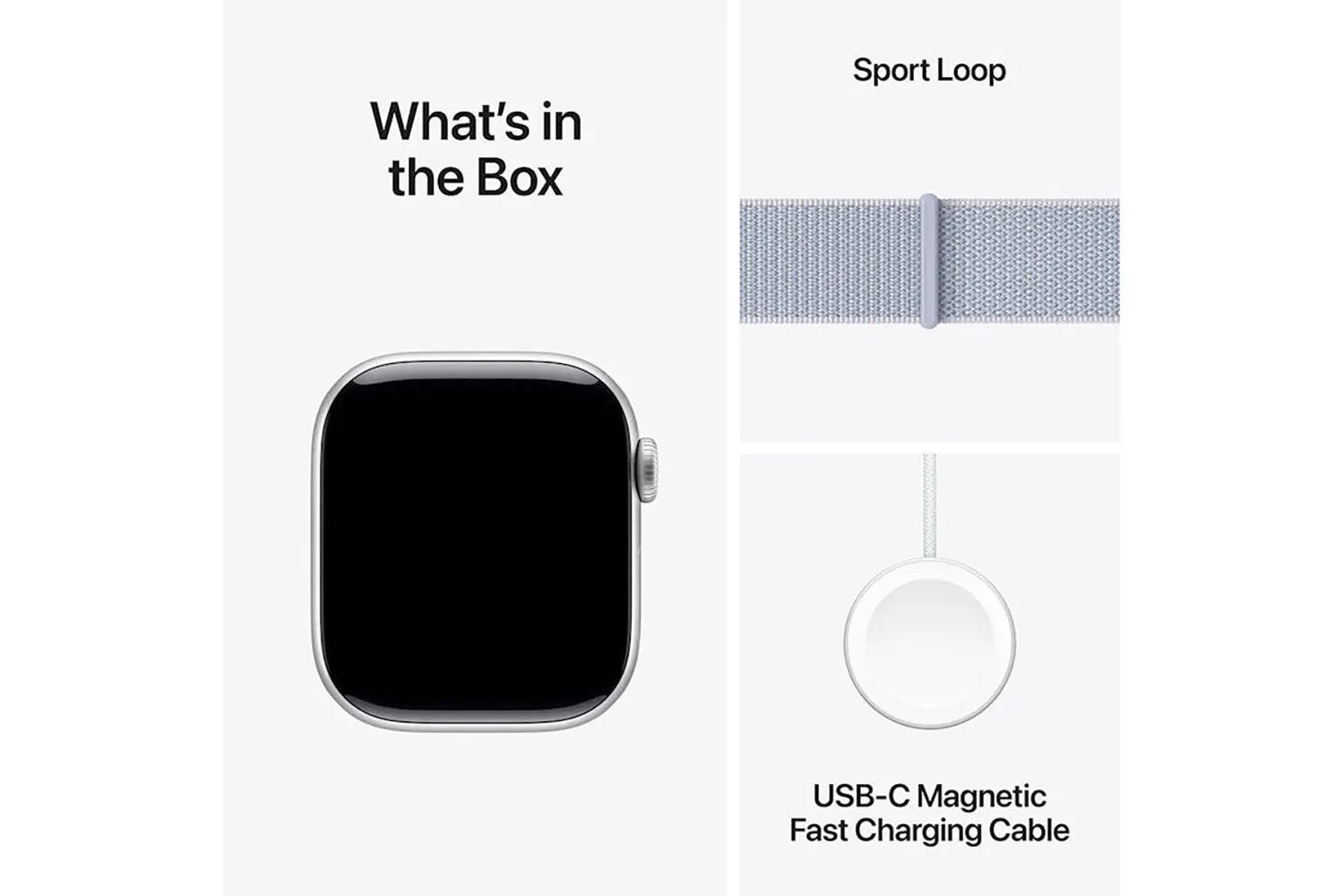 Apple Watch Series 10 GPS   Cellular | 42mm | Silver Aluminium Case with Blue Cloud Sport Loop