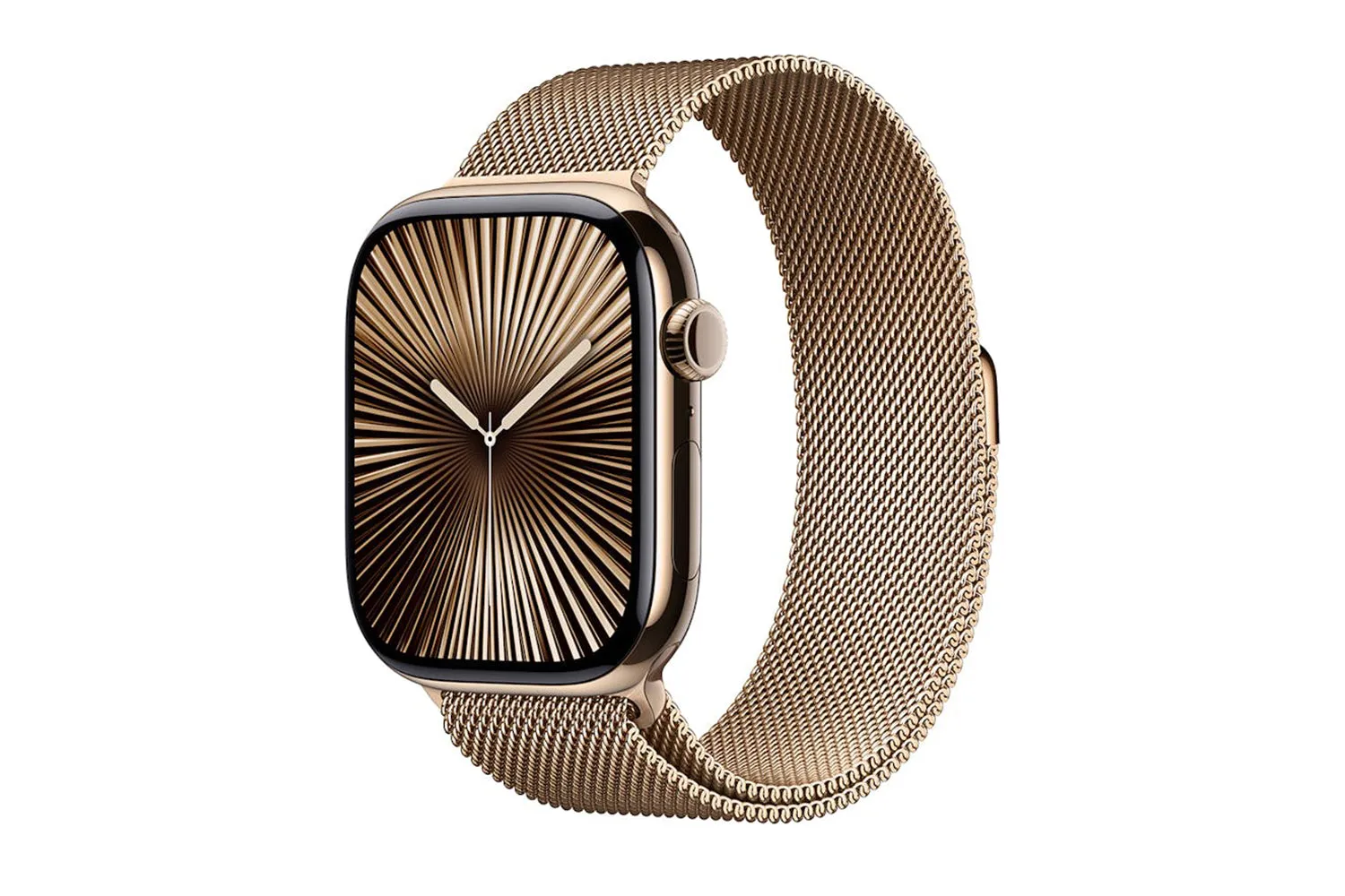 Apple Watch Series 10 GPS   Cellular | 46mm | Gold Titanium Case with Gold Milanese Loop M/L