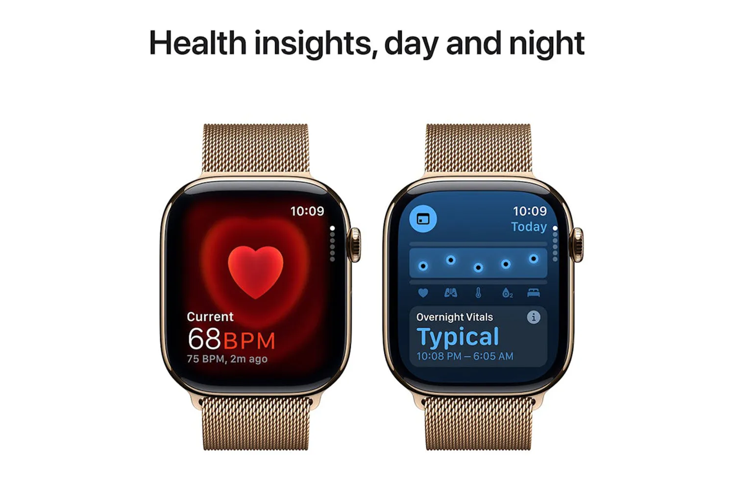 Apple Watch Series 10 GPS   Cellular | 46mm | Gold Titanium Case with Gold Milanese Loop M/L
