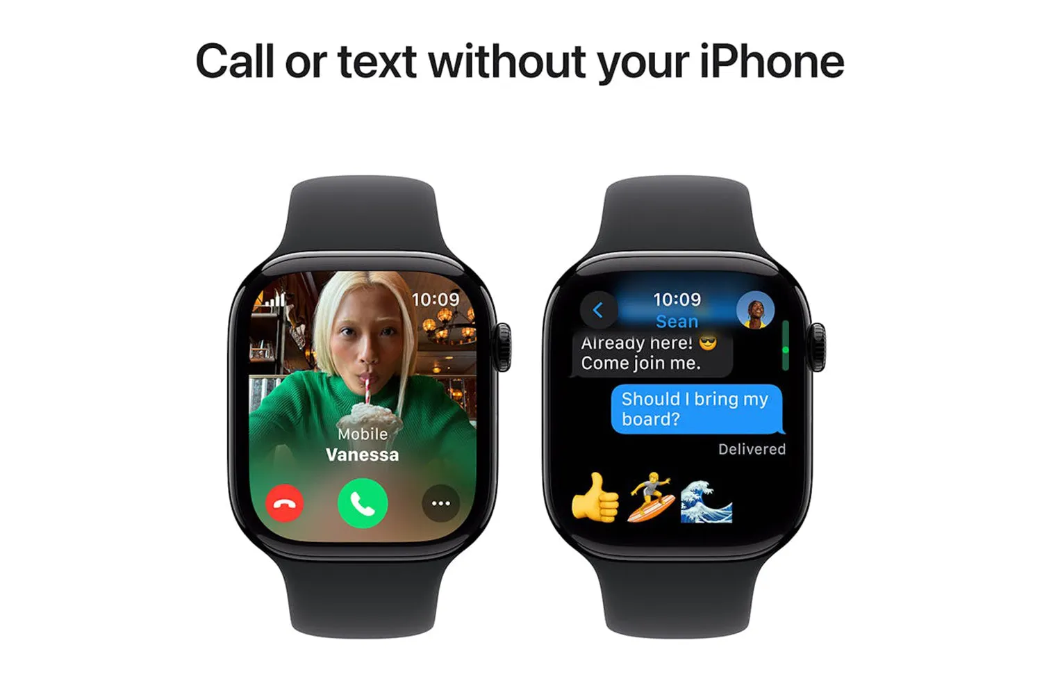 Apple Watch Series 10 GPS   Cellular | 46mm | Jet Black Aluminium Case with Black Sport Band S/M