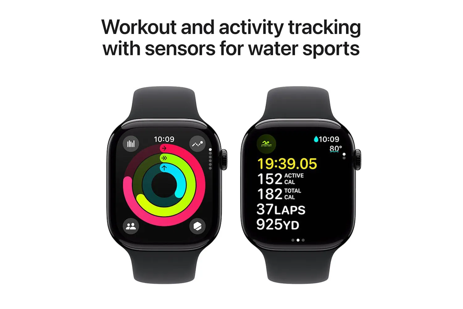 Apple Watch Series 10 GPS   Cellular | 46mm | Jet Black Aluminium Case with Black Sport Band S/M