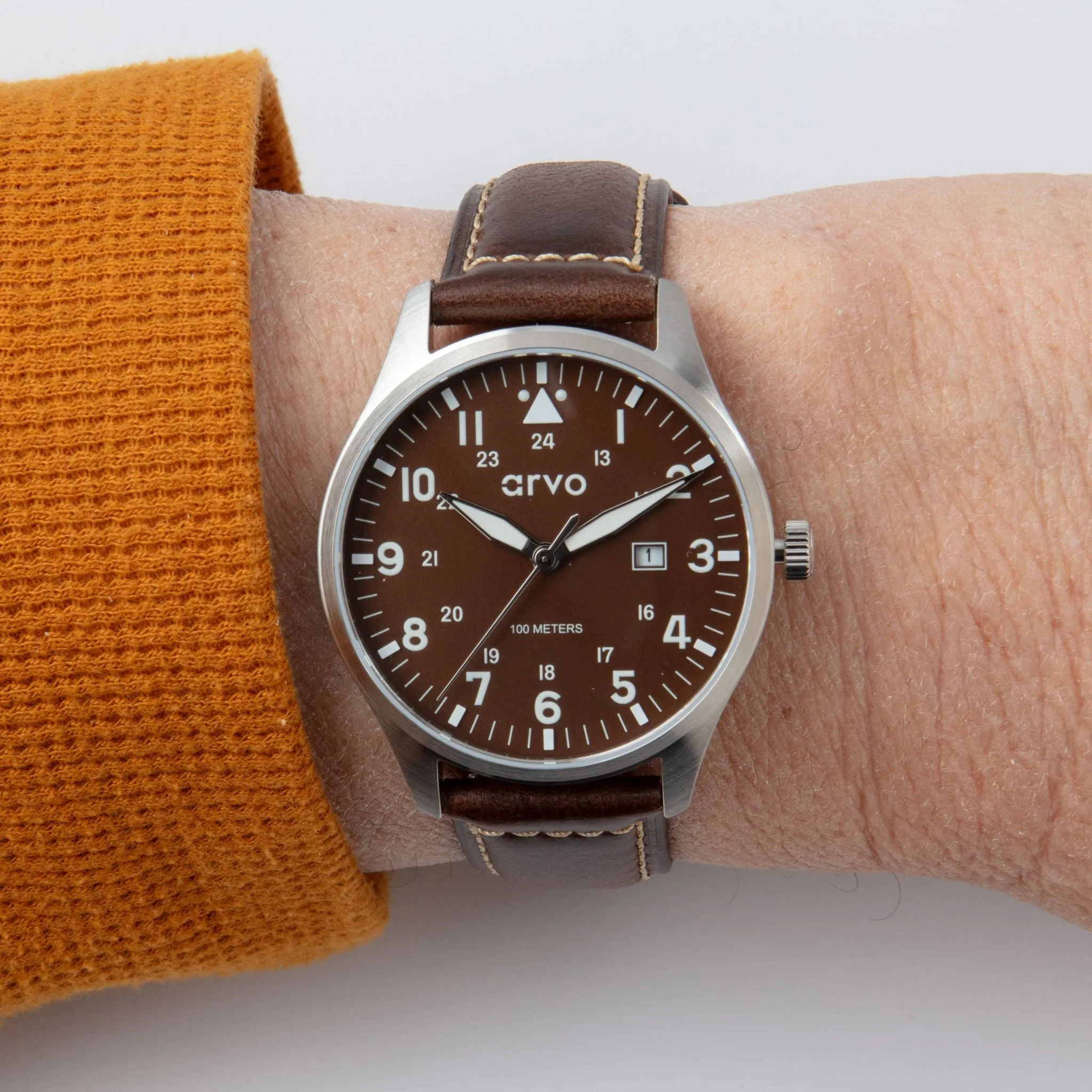 Arvo Rove Field Watch - Buckeye Brown by Arvo
