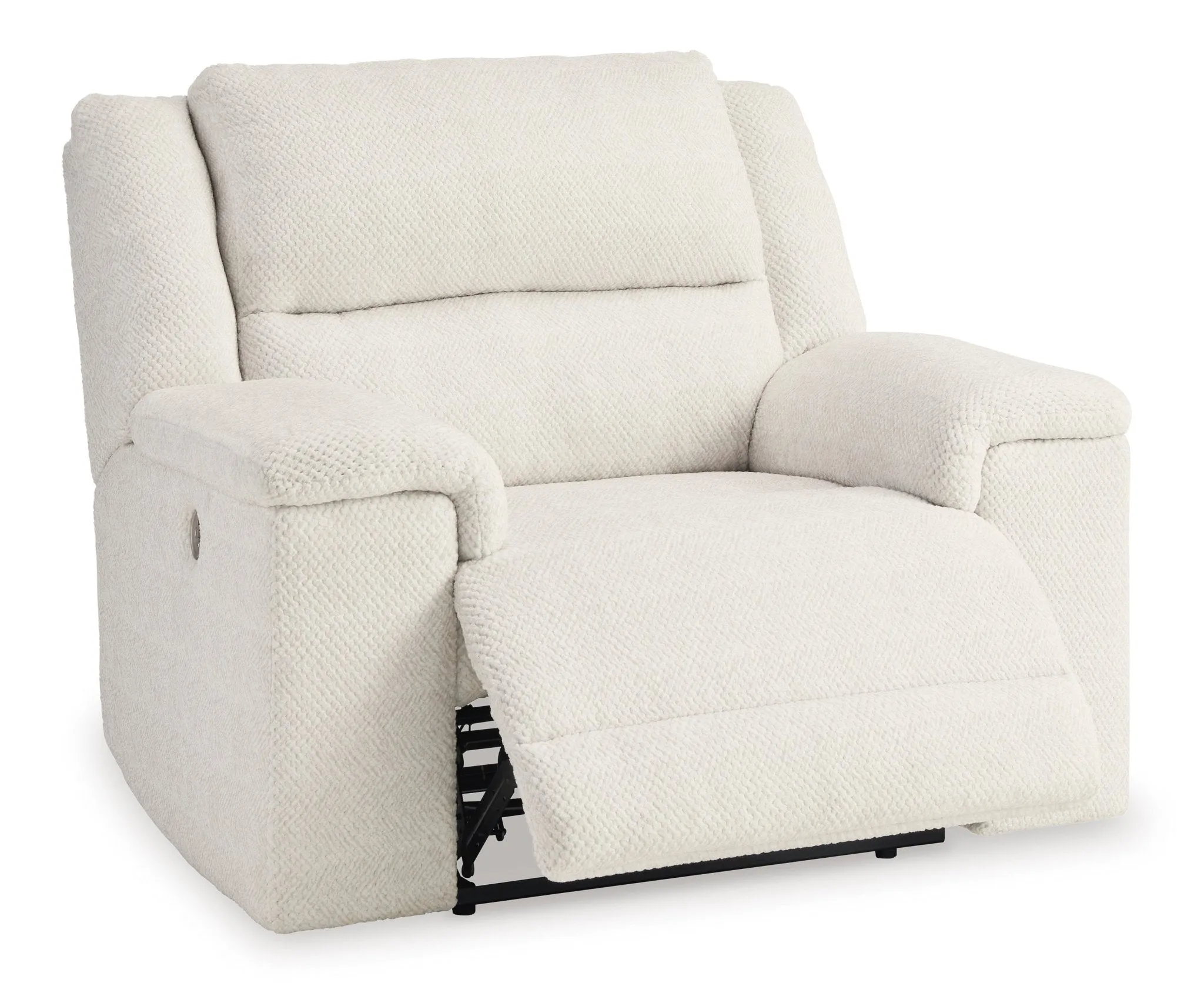 Ashley Linen Keensburg Wide Seat Power Recliner - Velvet