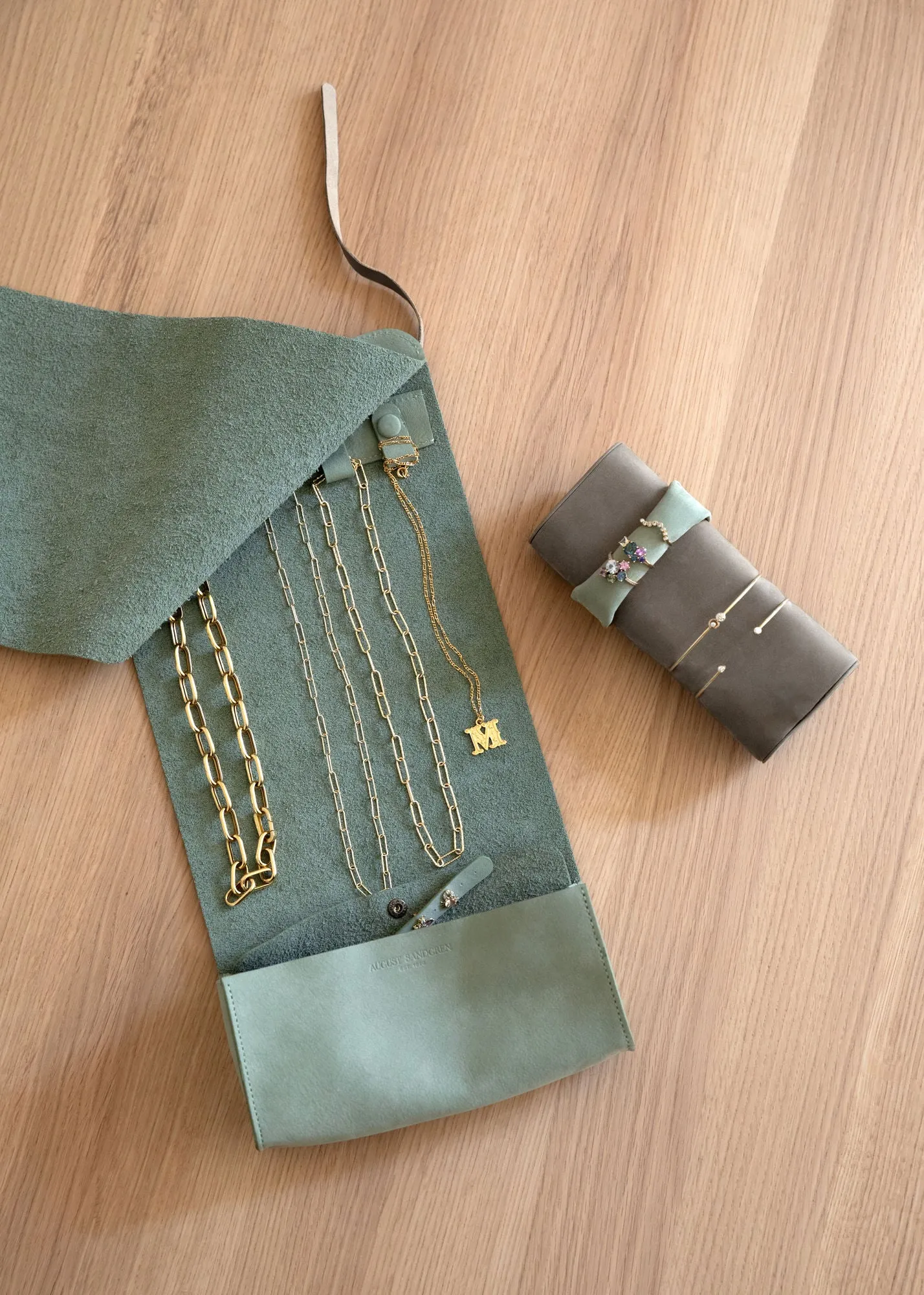 August Sandgren | Jewel-on-the-go Mist Green/Grey
