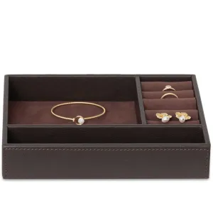 Bentley Andros PU Leather Jewellery Tray, Brown
