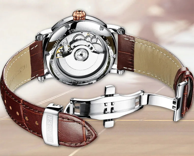 Binger Swiss Super Luxury Tourbillon Mechanical Watch Men B 1172