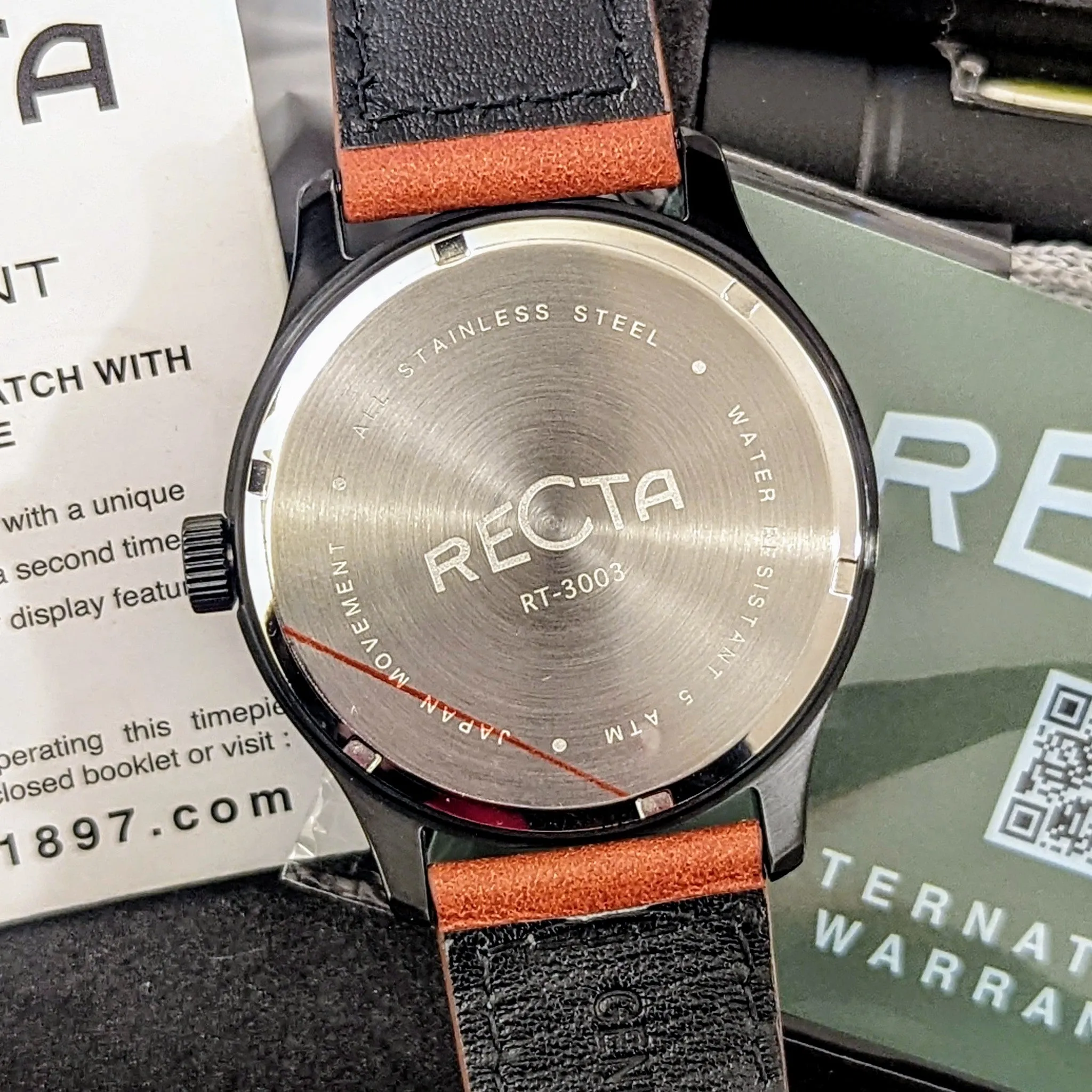 Brand-New! RECTA Veymont Multi-Function Watch With Dual Time Wristwatch FULL KIT