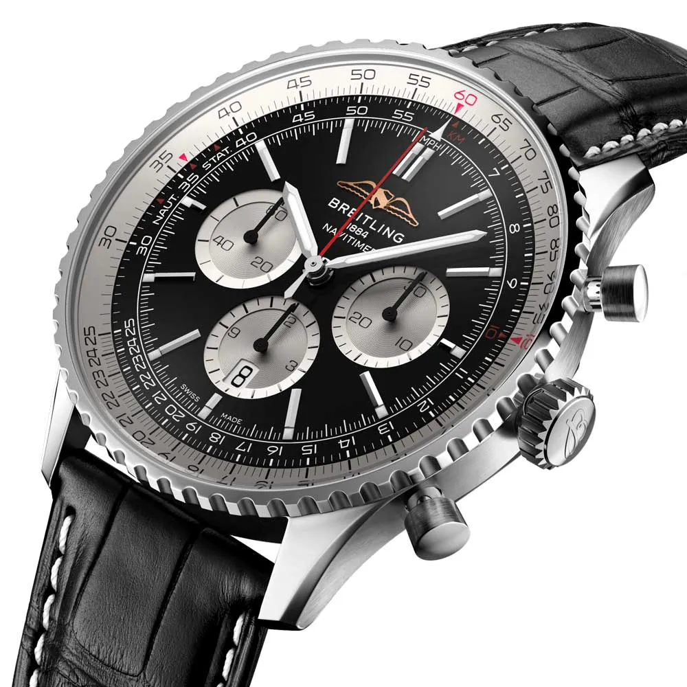 Breitling Navitimer B01 Chronograph 46mm Black Dial Automatic Gents Watch AB0137211B1P1