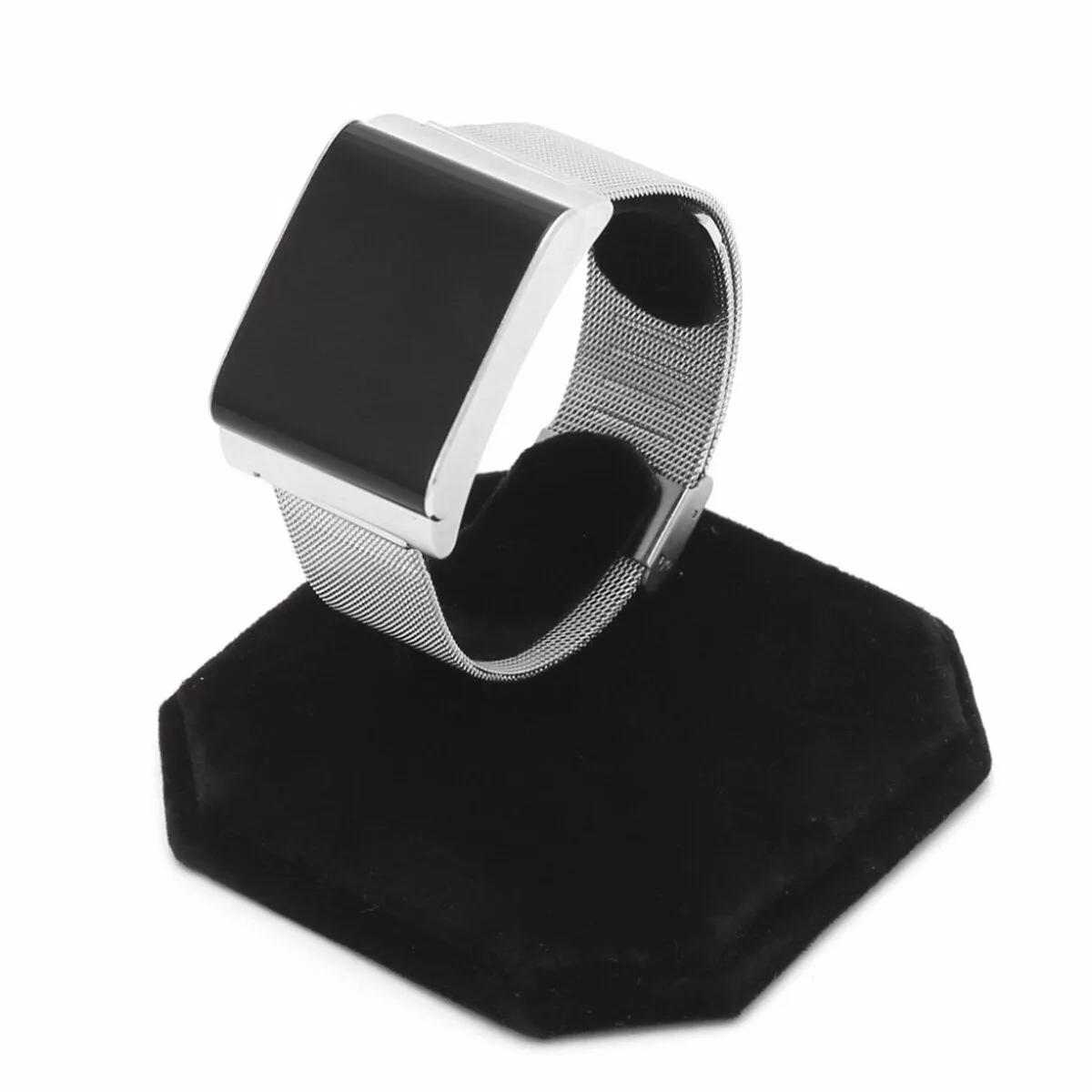 C Shape Jewelry Bracelet Bangle Watch Display Rack Stand Holder - Gray/Black