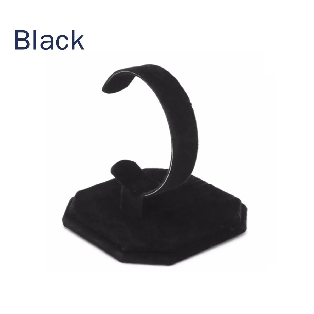 C Shape Jewelry Bracelet Bangle Watch Display Rack Stand Holder - Gray/Black