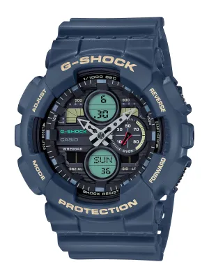 Casio G Shock Blue Digital Analogue Watch GA-140-2A