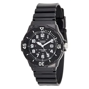 Casio Men's Black Dial Plastic Band Quartz Watch - LRW-200H-1BVDF