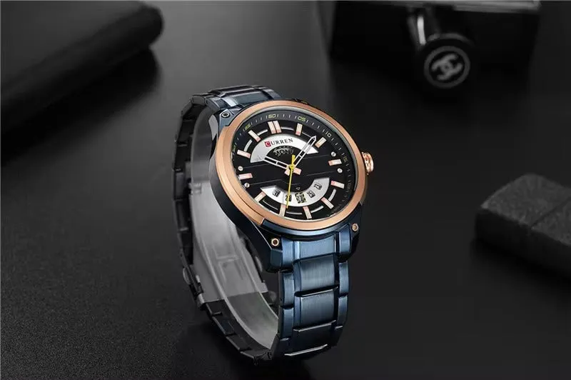 CURREN Original Brand Stainless Steel Band Wrist Watch For Men With Brand (Box & Bag)-8319