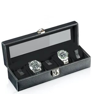 DH Watch Box With Viewing Window Solid 5 Black