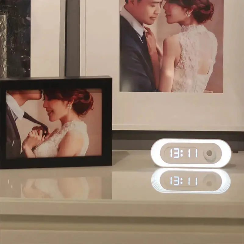 Digital Clock With Sensor Light